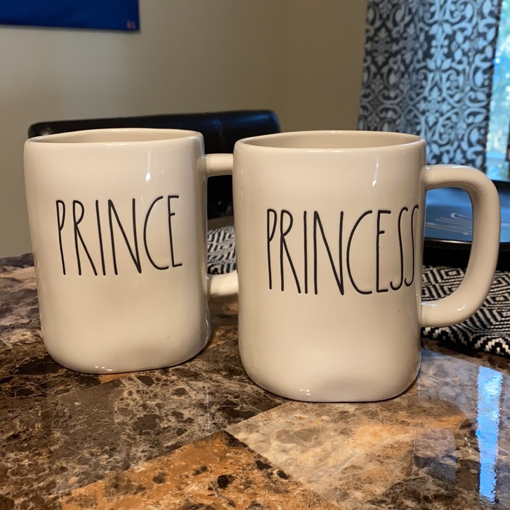 RAE DUNN Prince and Princess Coffee Mug Set